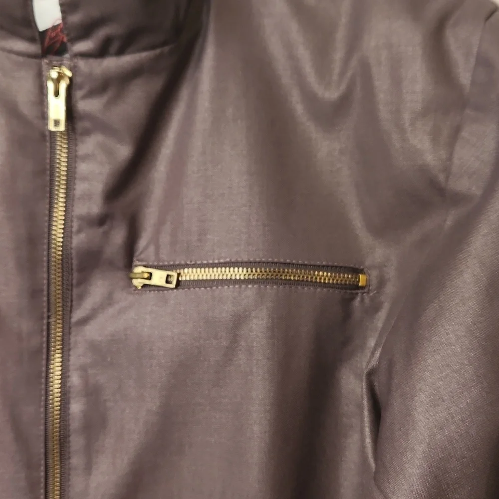 Vintage Rare BANZAI Men's Women's Unisex Brown Moto Bomber Jacket Size 38
